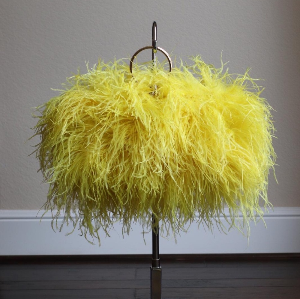 Ostrich feather handbags
